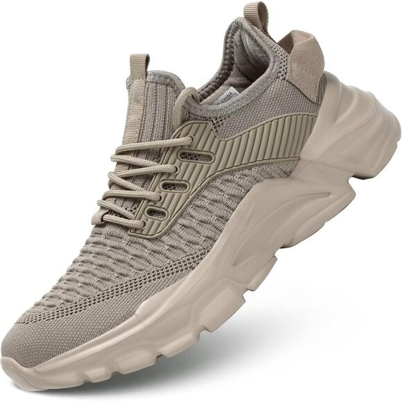 ⚡Men\'s Khaki Breathable Lightweight Slip Resistant Athletic Gym Work Shoes main image 7